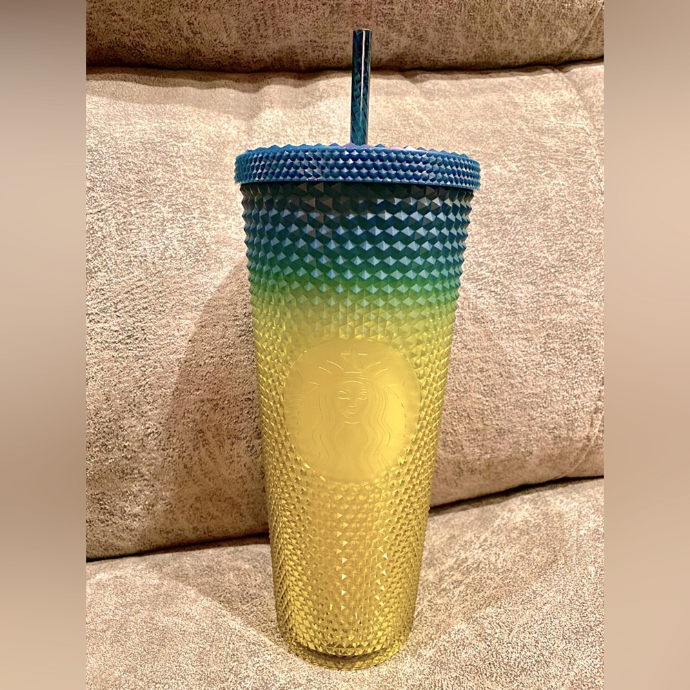 Starbucks Venti Cold Cup Studded Gradient Lemon